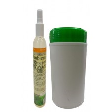 BOTES CON TOALLAS HUMEDAS Y AMBIENTAL 250 ML
